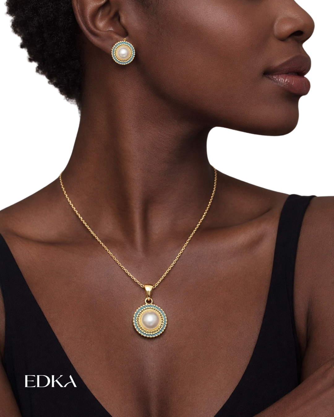 Ensemble Patricia (Chaîne + Boucles d’oreilles)