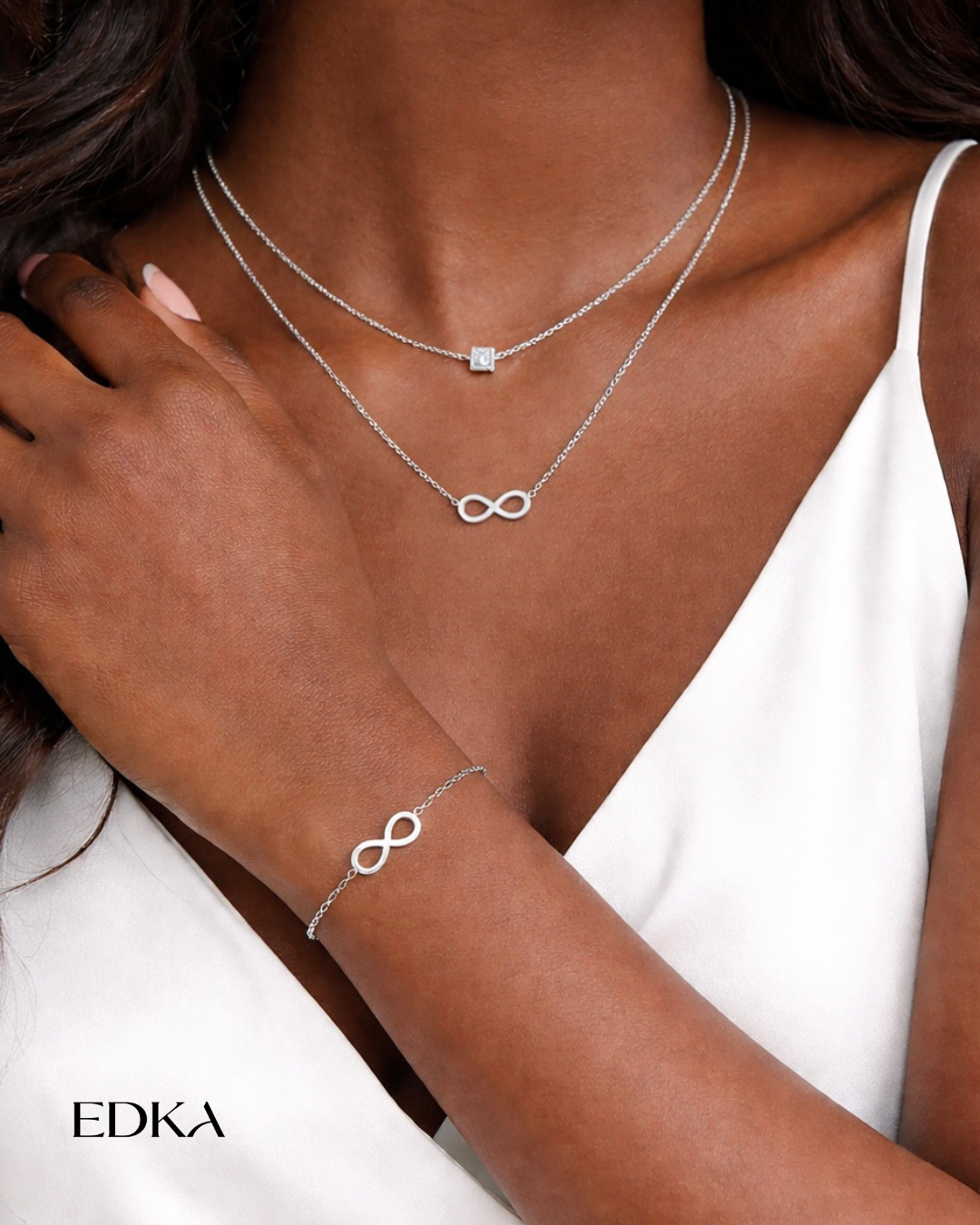 Ensemble Stella (Bracelet+Chaîne+boucles d’oreilles)